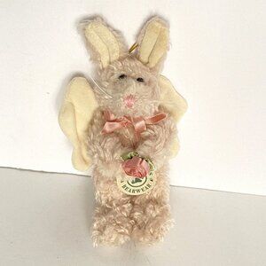 Boyds Bears Immanuela Bunny Rabbit Angel Blush Holding Pink Rose Wings Ornament